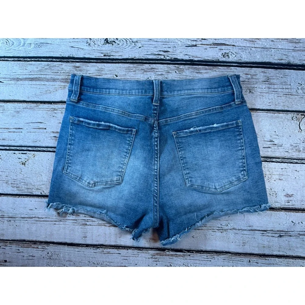 Pistola Shorts 31 Distressed Blue Cut Off Relaxed High Rise Womens‎